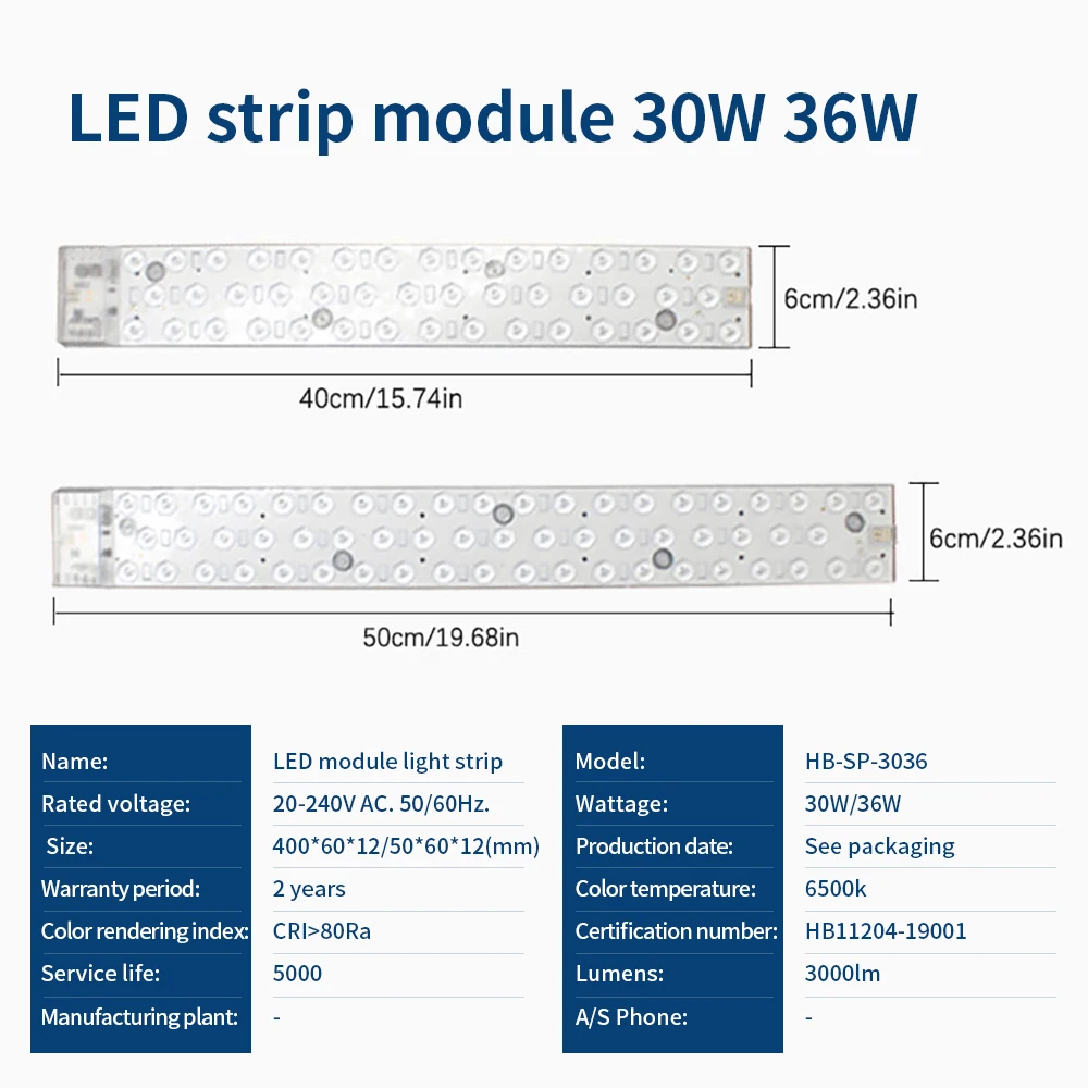 LED وحدة بار 220 فولت ضوء السقف LED لوحة 30 واط 36 واط استبدال مصباح ليد قطاع 40 سنتيمتر 50 سنتيمتر لغرفة المعيشة غرفة نوم ضوء السقف