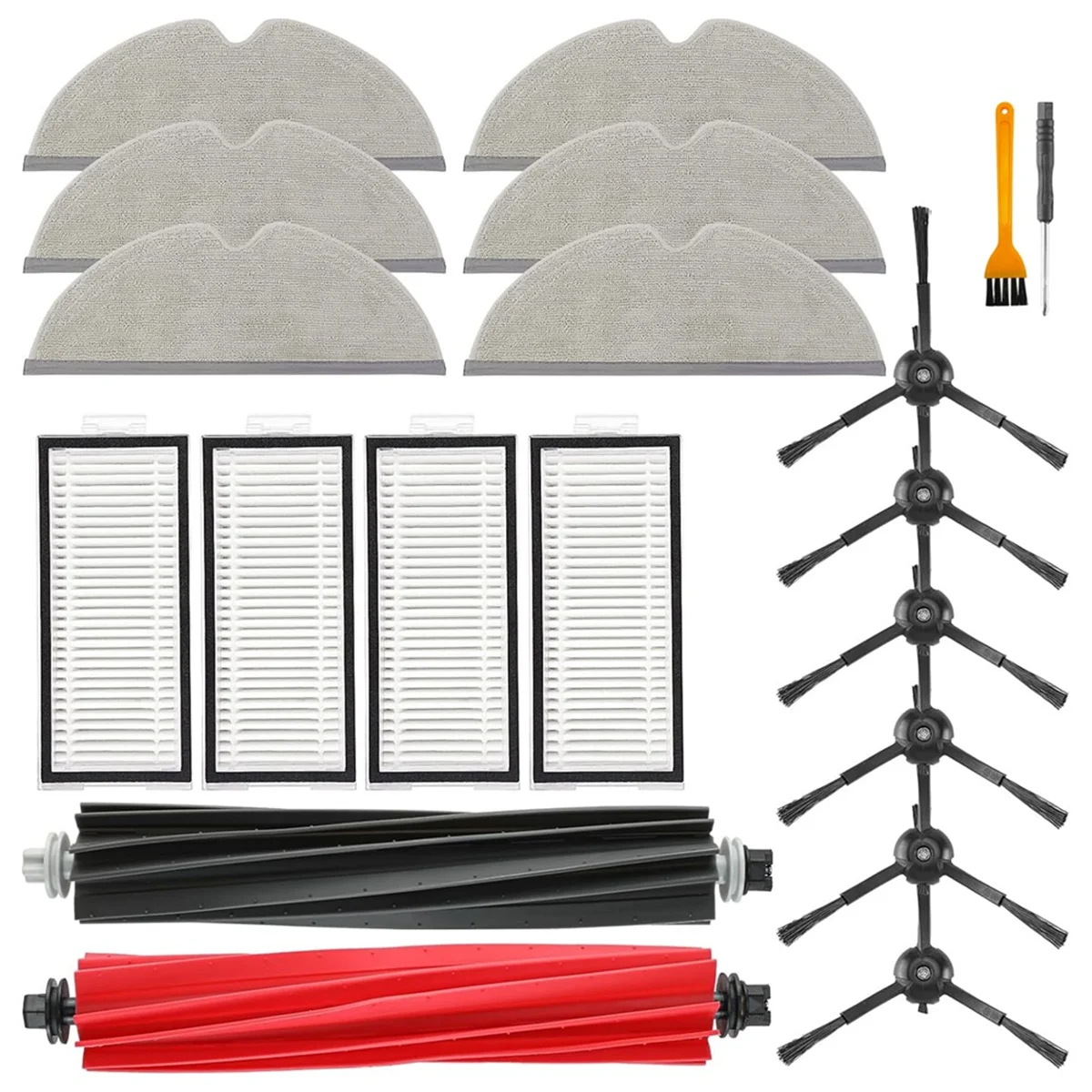 ABKR For Roborock Q5 Pro / Q5 Pro+ / Q8 Max / Q8 Max+ Robot Vacuum Main Side Brush Hepa Filter Mop Cloth Dust Bags Parts