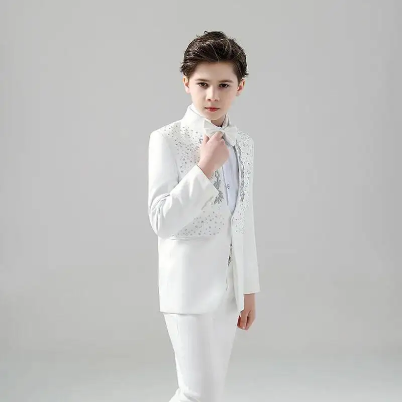 Conjunto de Halloween para Meninos: Terno Pequeno, Traje para Desfile de Moda Infantil, Apresentação de Piano, Vestido de Anfitrião, Estilo Britânico 