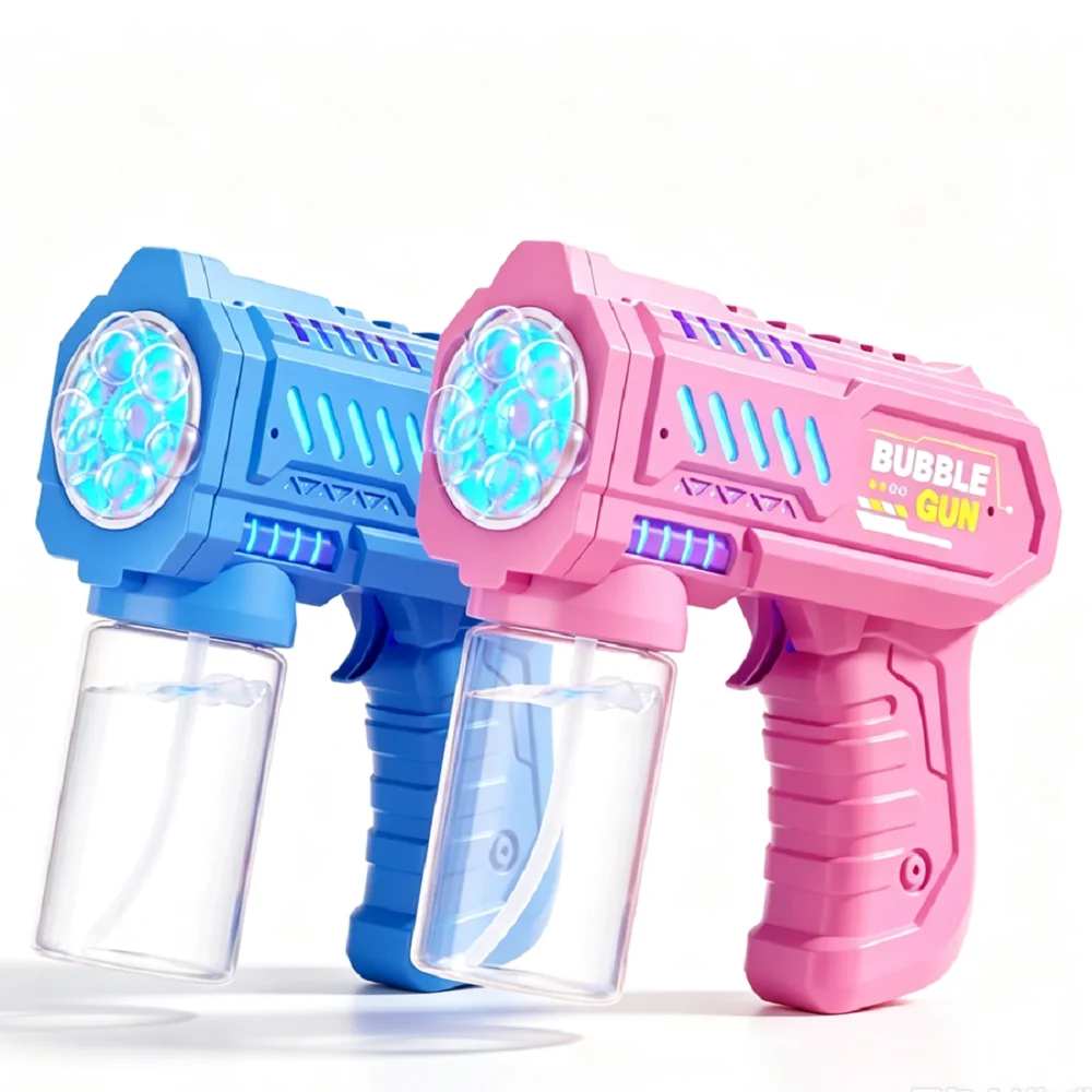Automatic Rocket Bubble Gun Electric Bubble Blower Machine, Kids Outdoor Toy for Party Amusement Park Play