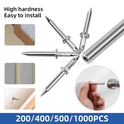 Double-Head Seamless Nails with Sleeve Skirting Thread Rust-Proof Fixator for Wood 200/400/500/1000Pcs Metal Non-Marking Nails