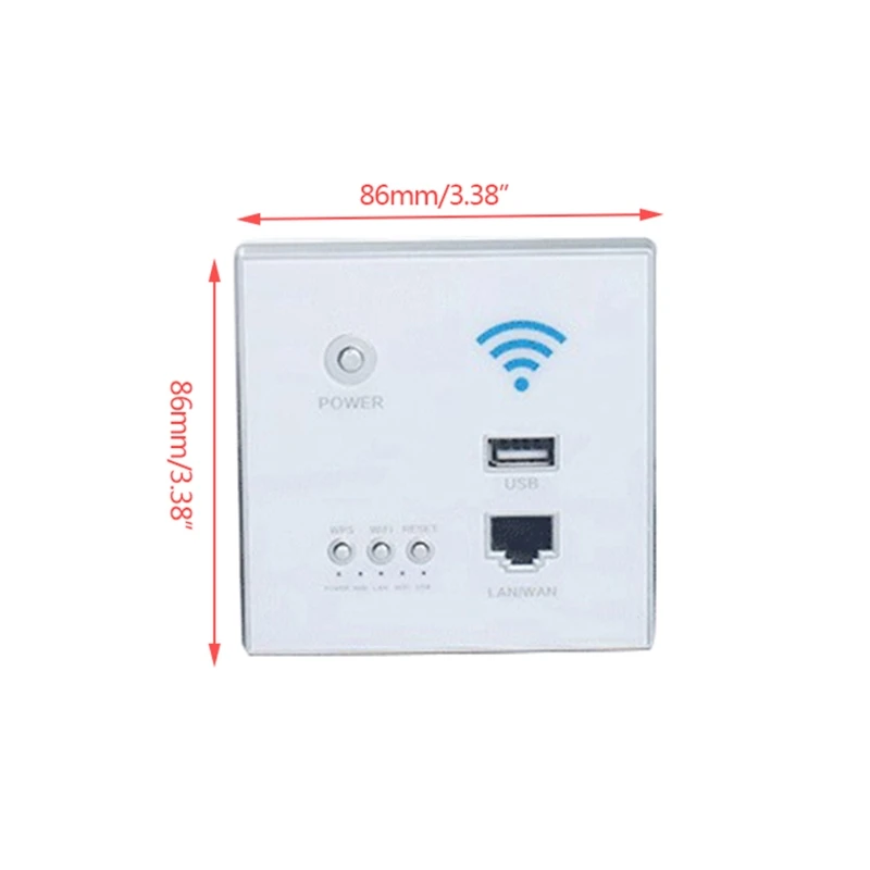 300Mbps 220V power Wireless WIFI repeater extender Wall Embedded 2.4Ghz Router Panel USB Socket RJ45