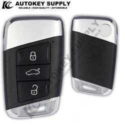 AutokeySupply 3 Buttons Smart Remote Key Shell AKVWS226 For Volkswagen VW Passat B8 Arteon CC New Magotan B5 Jetta Skoda A7