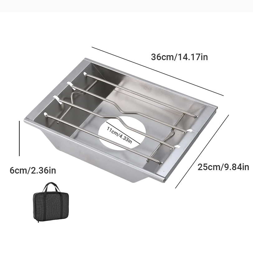Pandatour New Camping IGT 1-Unit Accessories Griddle Drain Basket Bamboo Board Portable Outdoor 1-Unit Parts Supplies