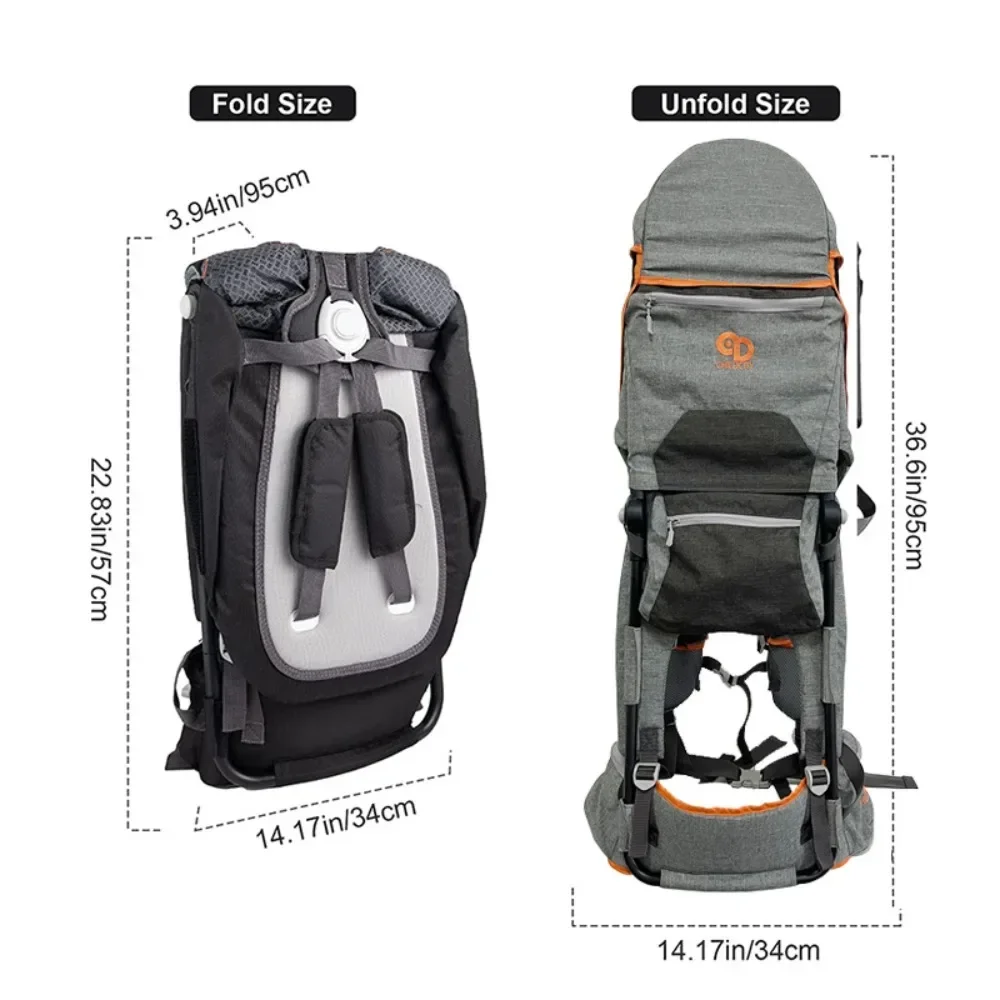 6ヶ月から5歳までのお子様に適したチャイルドキャリアサドルショルダーストラップ、ベビーバックパック、ハイキング用人間工学に基づいたベビーキャリア、1個