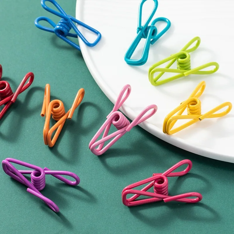 10 colored plastic small clips windproof and anti-slip clothes clips sock clips pants clips seal clips photo fixing clips