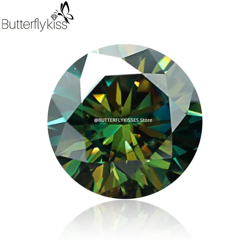 Butterflykiss 0,5/1CT Moissanit-Losesteine Günstigster D VVS1 Weiß Schwarz Grün Blau Runder Schliff Moissanita Laborgezüchteter Diamant – Detail 15