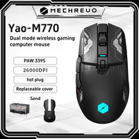 Mechrevo Yao Series Wireless Gaming Mouse Original Phase 3395 Lightweight Tri-Mode Rgb Light Hot Swappable Csgo Pubg Office