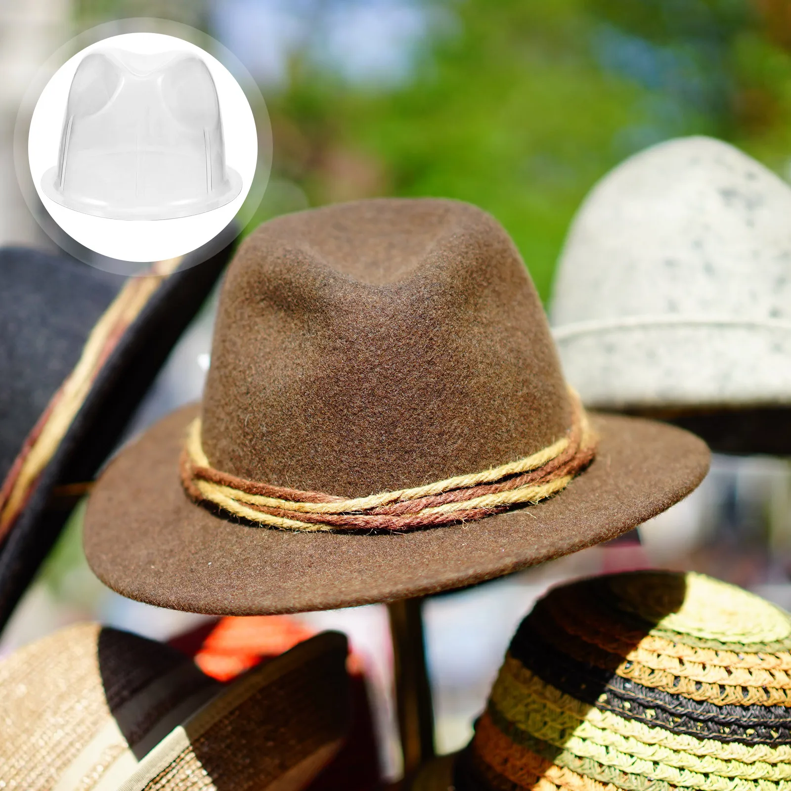 

10pcs Support Storage Rack for Caps Display Stand Plastic Holders Smooth Packaging Travel Hat Display Holder Practical Hat