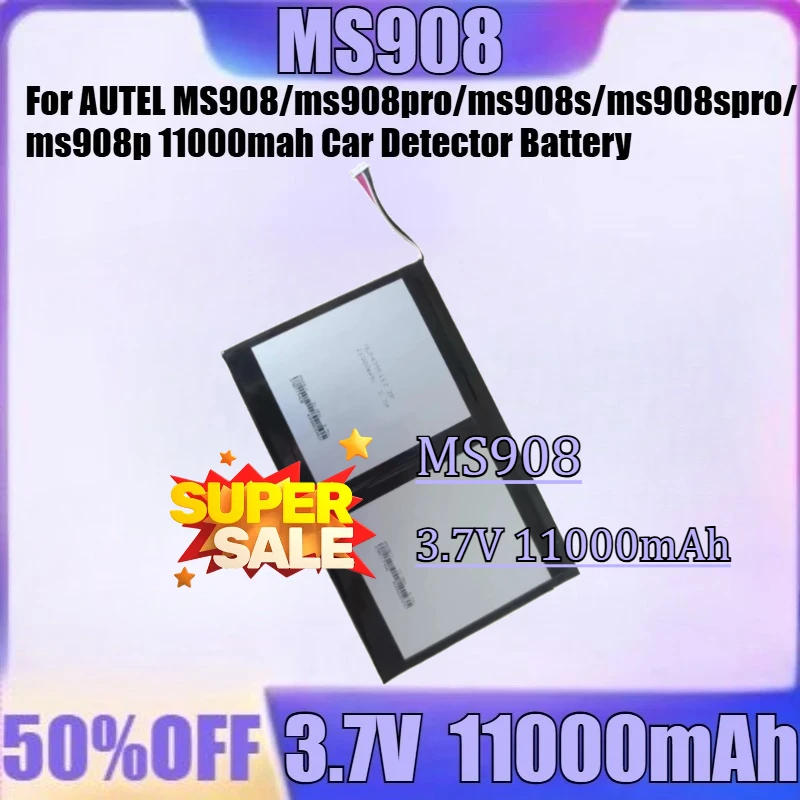 

For AUTEL MS908/ms908pro/ms908s/ms908spro/ms908p 11000mah Car Detector Battery New MS908 3.7V 11000mAh High Quality Battery