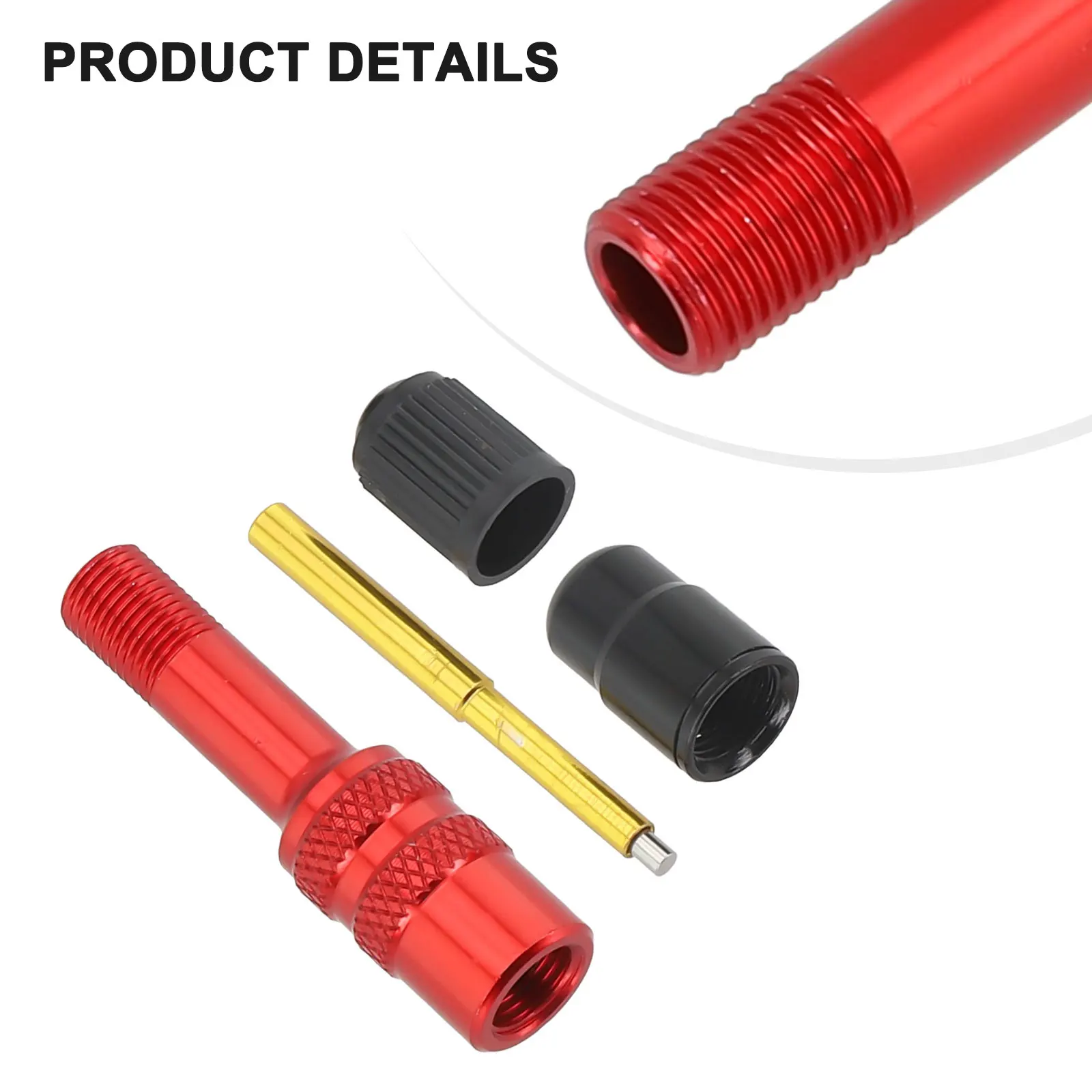 Valve Adapter Rust-Proof Aluminum Alloy Air Fork Inflatable AV Extension Conversion Nozzle Road Bicycle Fork Accessories For MTB