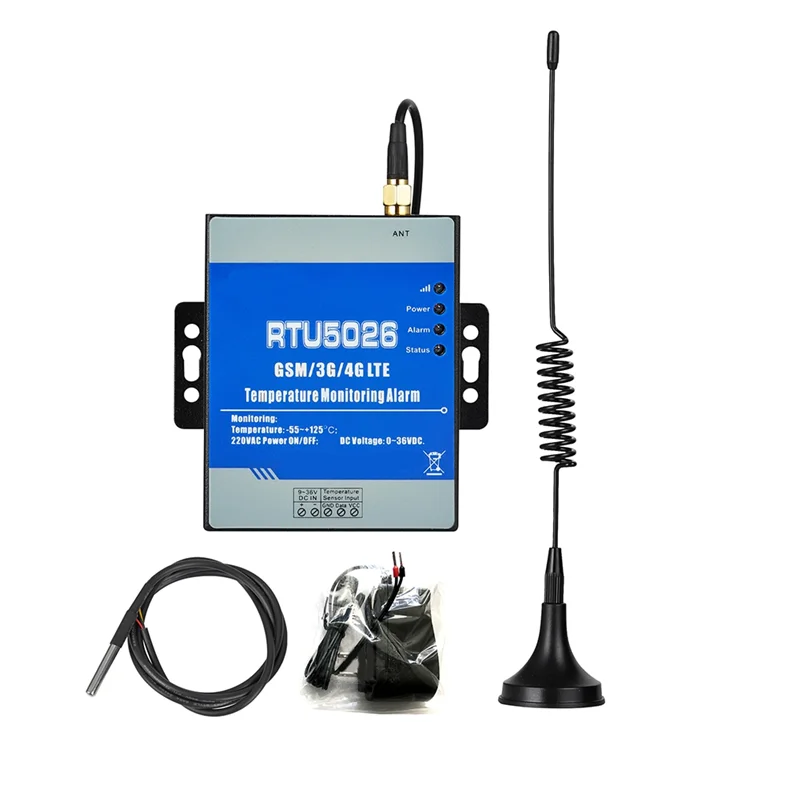 B50B-RTU5026 GSM 3G 4G LTE Bezprzewodowy System Monitorowania Temperatury w Sytuacjach Awarii Zasilania - Wersja 4G, Zakres Temperatur od -55 do 125 °   Ochrona przed awarią zasilania w USA