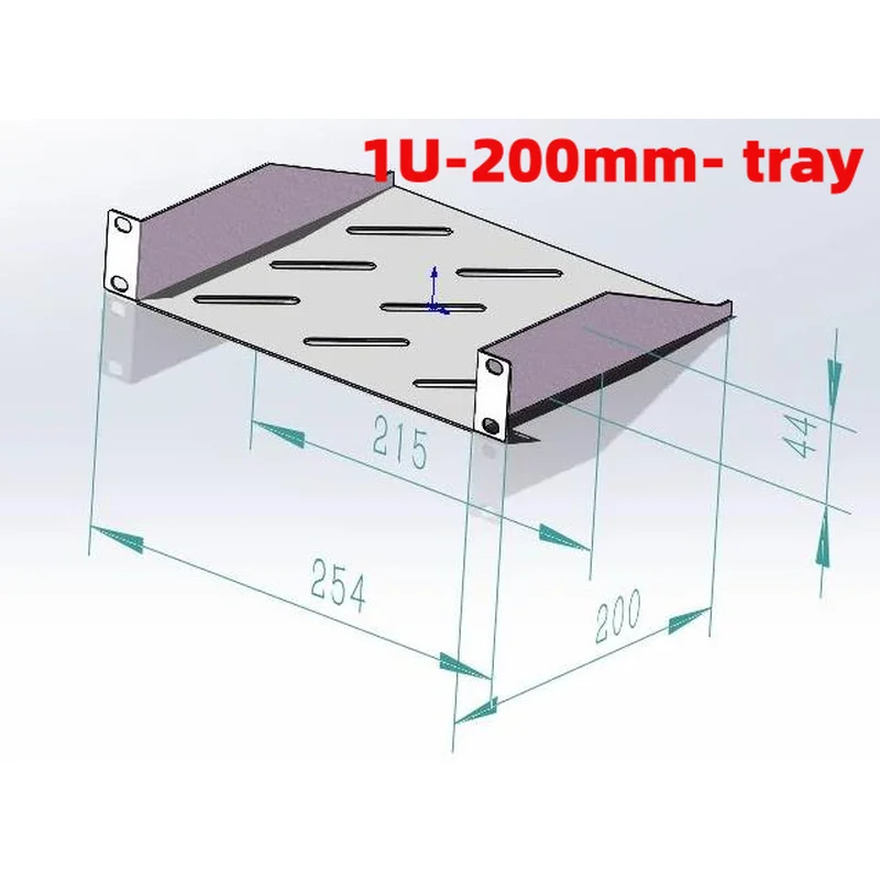 Rack Tray For Generic (1U) 10Inch 180mm/200mm Flat Bearing Surface Hold Network Hardware Steadily And Avoid Sliding During Daily