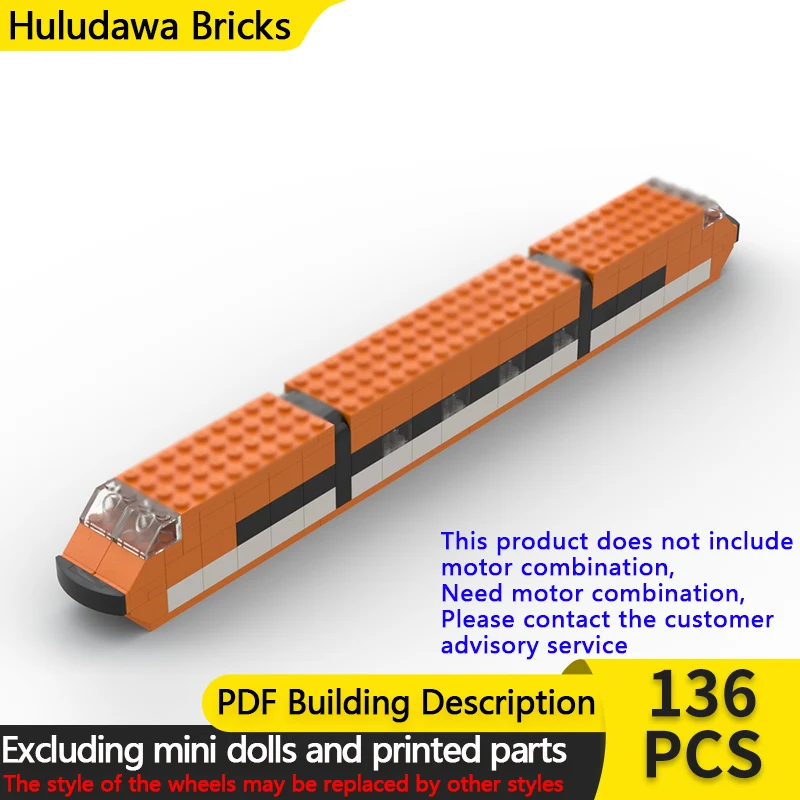 

City Car Model MOC Building Bricks High-Speed Electric Multiple Unit Modular Technology Children Holiday Gifts Assemble Toy Suit