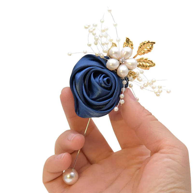 Bruiloft Bruidsmeisje Pols Bloemen Satijn Roos Armband Prom Party Boutonniere Bruids Hand Bloemen Bruiloft Supply Accessoires