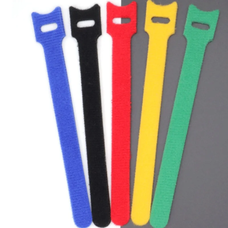 Attaches de câble de fixation réutilisables, sangles d'évaluation de fil, crochet et boucle, gestion de l'adhésif, enrouleur de câble, 12x100mm, 12x200mm, 300 pièces