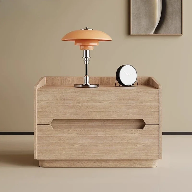 Trendy Storage Nightstand Luxury Leather Nordic Italian Bedside Table Simple Aesthetic Mesa De Cabeceira Bedroom Furniture