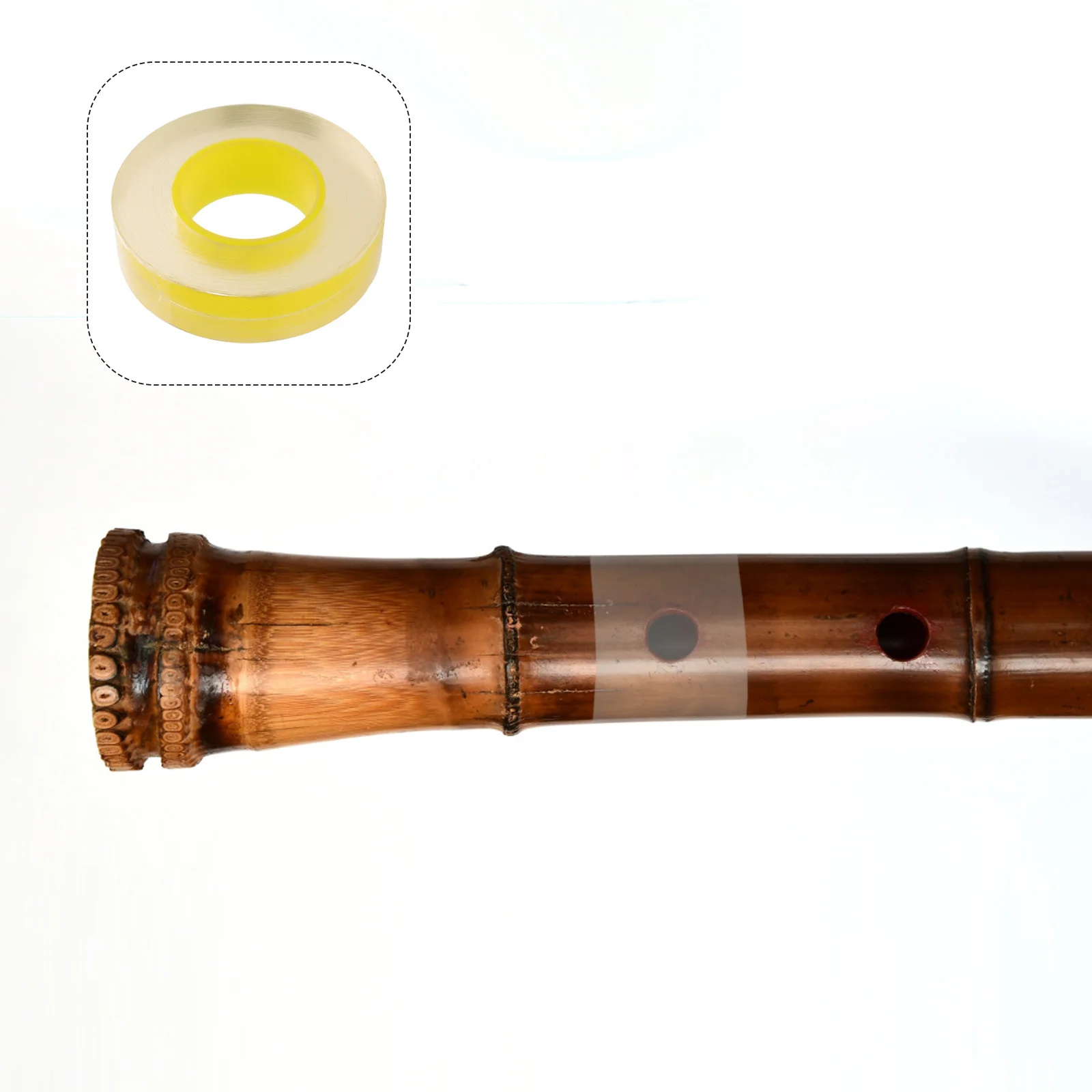 

Flute Accessories Dizi Membrane Replacement Ultra Thin Transparent Film for Beginners Enthusiasts Easy Application Smooth Sound