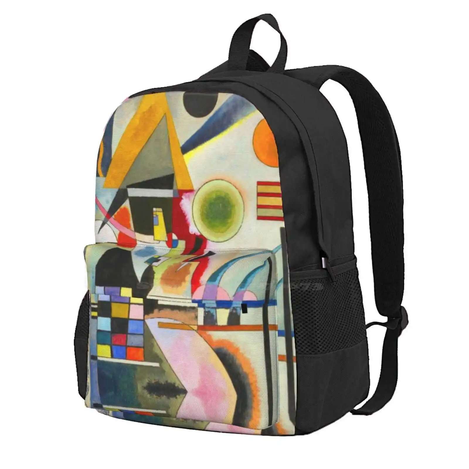 Kandinsky Swinging Hot Sale Schoolbag Backpack Fashion Bags Swinging Abstract Art Colorful Painting Geometric Shapes