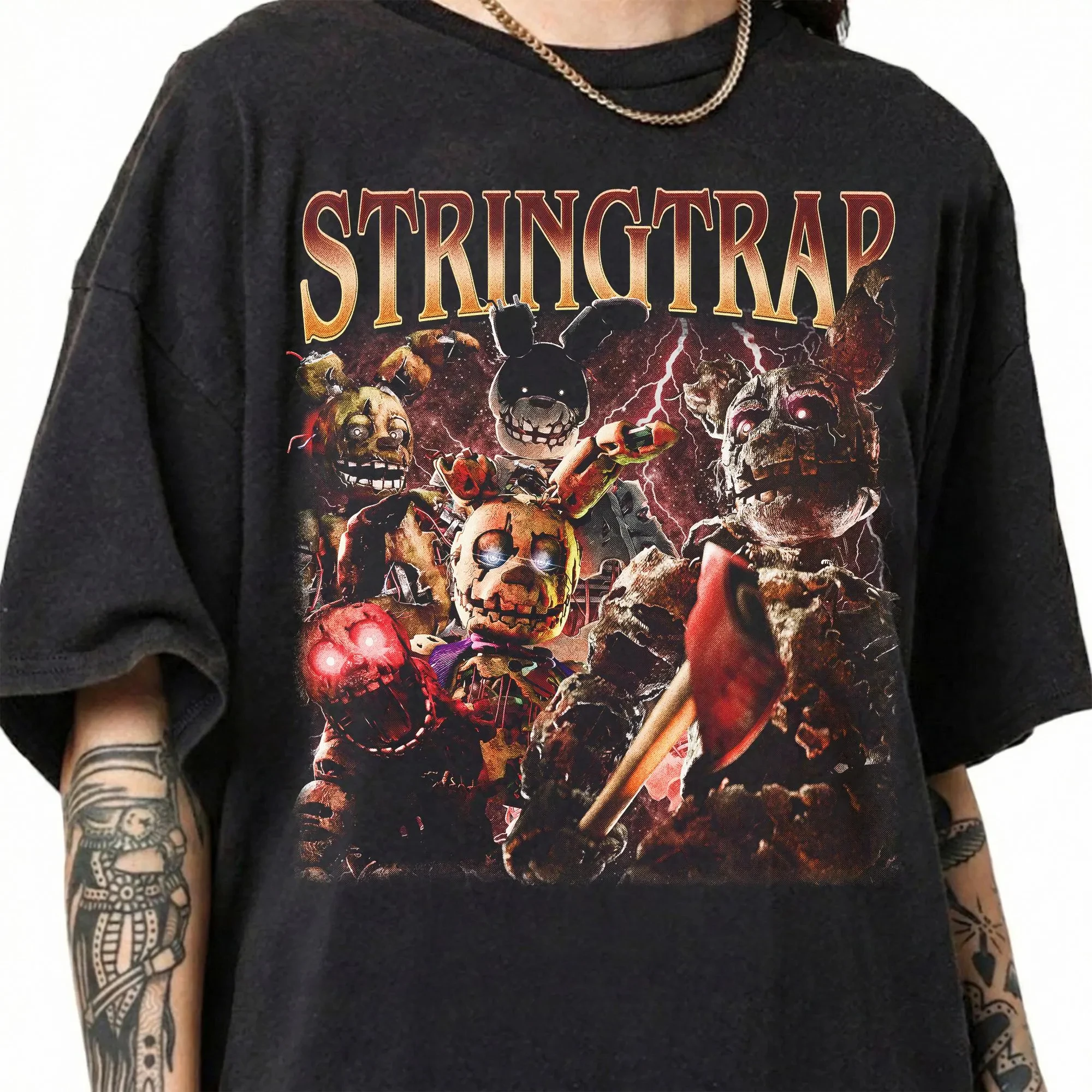 Camiseta vintage Springtrap, camiseta Five Nights At Freddy's, camiseta gráfica Springtrap FNAF, regalo para mujer y hombre, camiseta unisex
