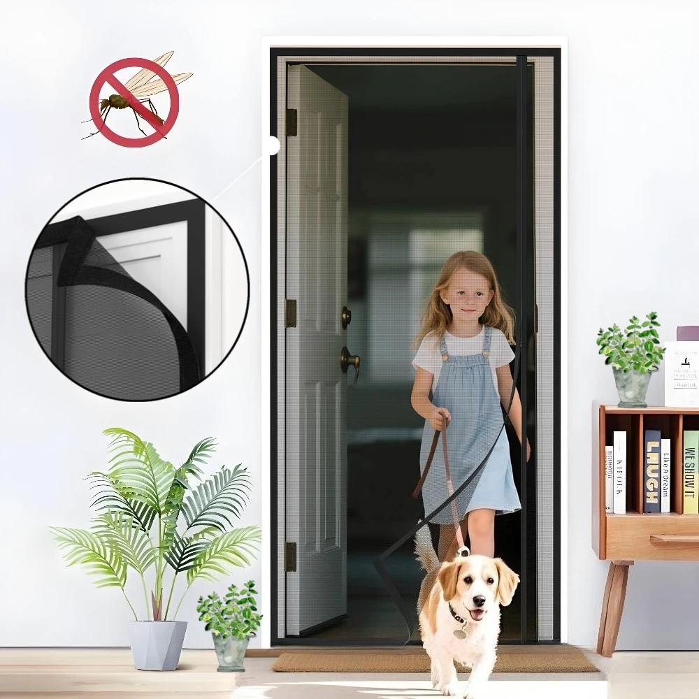 Anti-Mosquito Net Summer Automatic Closing Magnetic Mosquito Net Invisible Door Mesh Anti Bug Fly Partition Curtain Magic Mesh