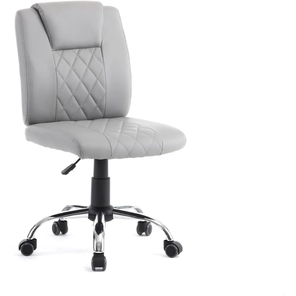 

Genesis Task Stool Armless Desk Chair, 18"-22" Adjustable Height for Home Office, Bar, Manicure Technician Stool Nail Salon