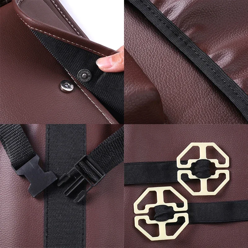 بو الجلود سيارة حقيبة التخزين سعة كبيرة صافي حقيبة التخزين سيارة المنظم المقعد الخلفي الجيب الخلفي السيارات جذع تستيفها