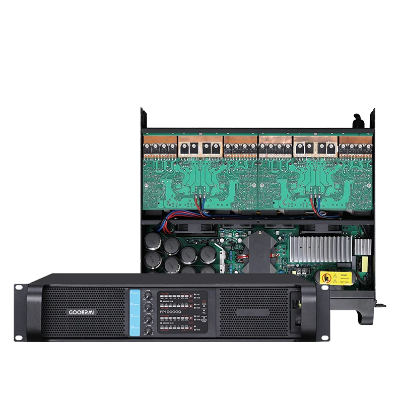 Amplificador de Potência Profissional MIA-FP14000Q 10000W 4 Canais Classe D/H com Fonte de Alimentação de Dois Estágios e Ponte de Canal Duplo AC90V-260V