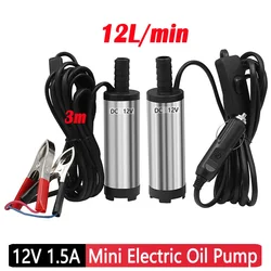 Portable Electric Submersible Pump with Switch Stainless Steel Kerosene Motor Oil Transfer Pump Car Tool