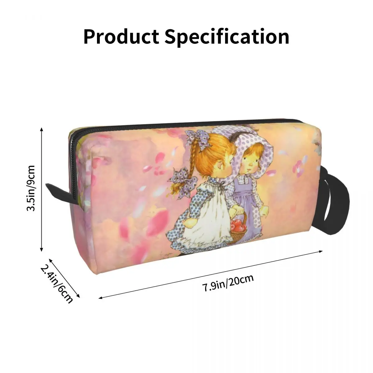 Sarah Kay Cartoon Girl Cosmetic Bag for Women Makeup Bags Vintage Art Travel Zipper Toiletry Bag Organizer Merch