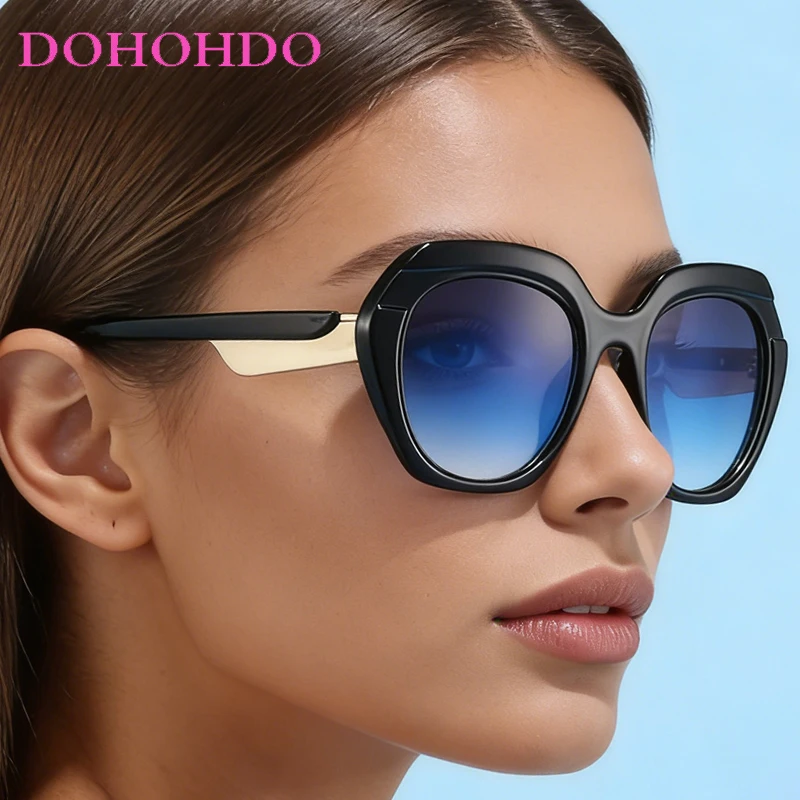 

Trendy Oversized Round Frame Women Men Sunglasses Fashion Brand Designer Eyewear Summer Traveling Driving Shades Female UV400