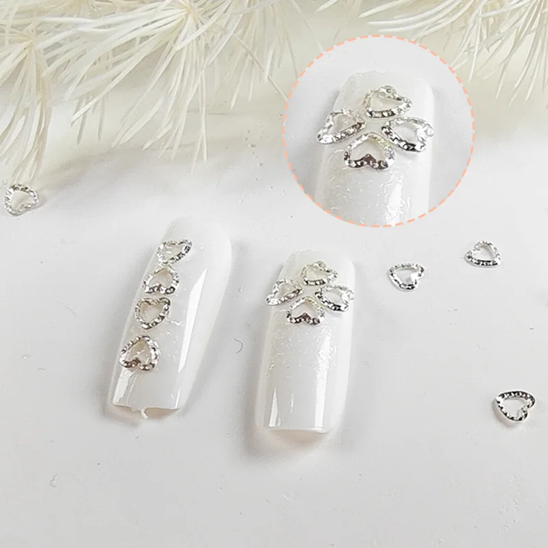 5000 قطعة/الوحدة الذهب الفضة الجوف الملتوية حلقة المسامير ترصيع سبائك معدنية مسمار الفن زينة ثلاثية الأبعاد ملصقات الأظافر ذاتية الصنع/السحر