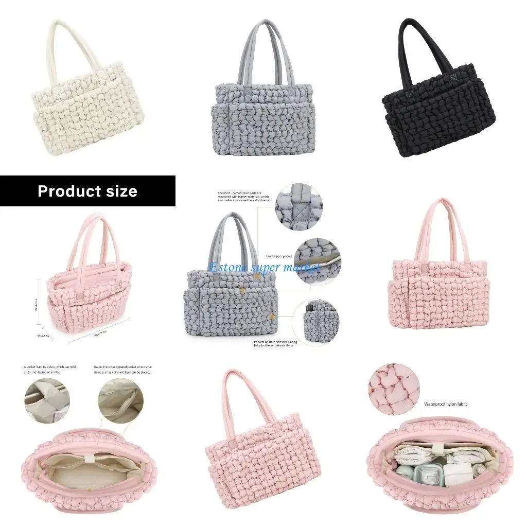 

090B Water Proofing Nylon Diaper Bag Organiser Case Feature Large Capacity Stylish