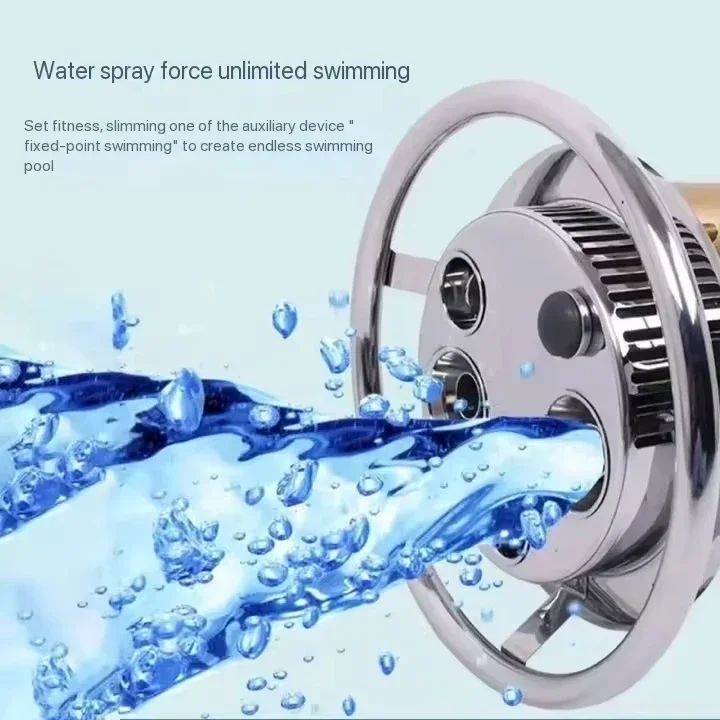 Prático contra-corrente nadar jato infinito piscina fluxo de água máquina de treinamento de natação com 2hp & 1.5hp aço spa e bomba