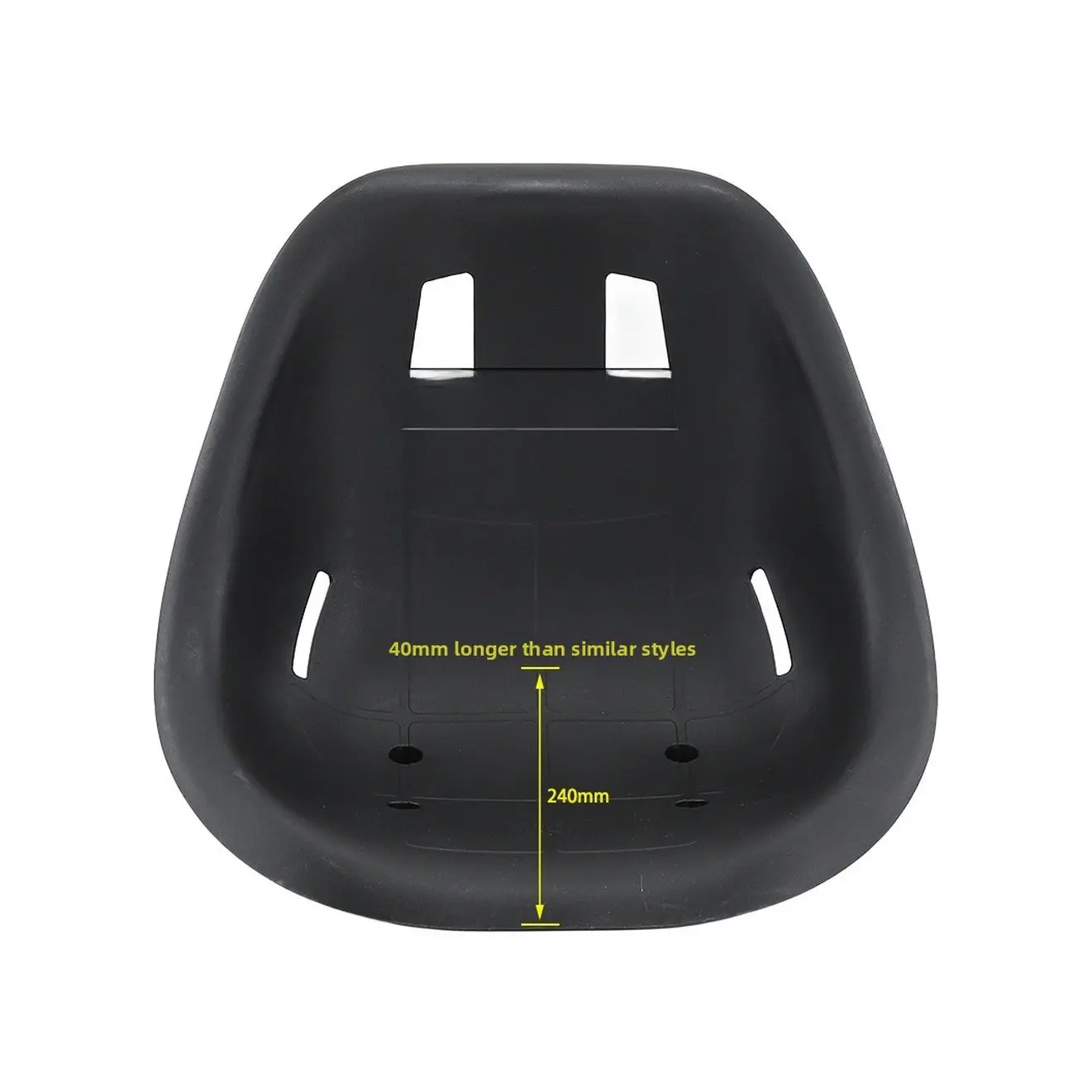 Drift Kart Seat Cushion for Balance Kart with Bracket Compatible with Standard Fit Large Comfortable Anti Slip Black PP