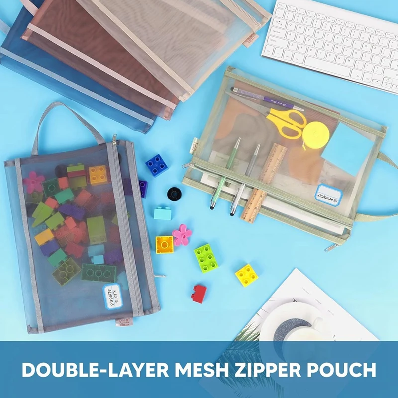 Mesh Zipper Bags, Double Wall Nylon Mesh Bags For Tabletop Games And Puzzle Storage