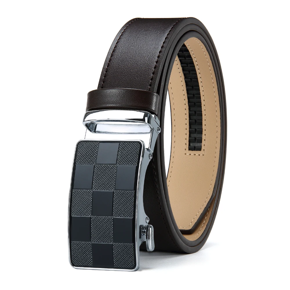 

New Men's Casual Style Belt with Metal Automatic Buckle Brand, Men's High-quality Genuine Leather Luxury Men's Brand Belt