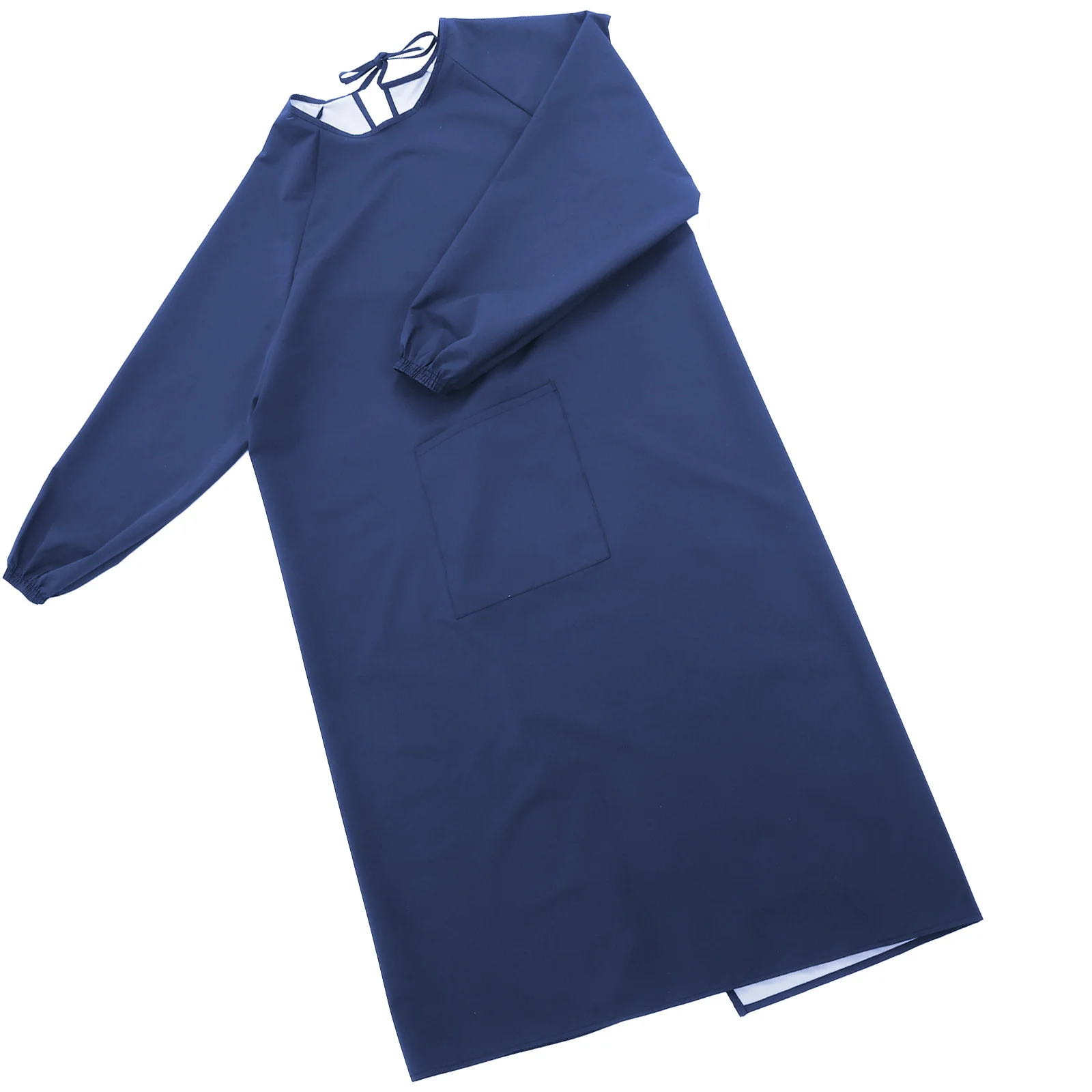 

Waterproof Apron Dark Blue Long Sleeve Oil Resistant Workwear For Kitchen Cooking Cleaning Lab Gardening Dishwashing Bbq