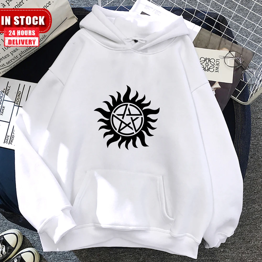 Aquarian Star Hoodies Sweatshirt For Men Women Sam Dean Winchester Castiel Supernatural Demon Crowley Horror Sci Fi Science