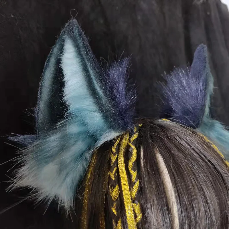 The hot Nine-tailed จิ้งจอกปีศาจ ahri COS หู Ari BEAST ears cos Ari Fox ears gratis ongkir