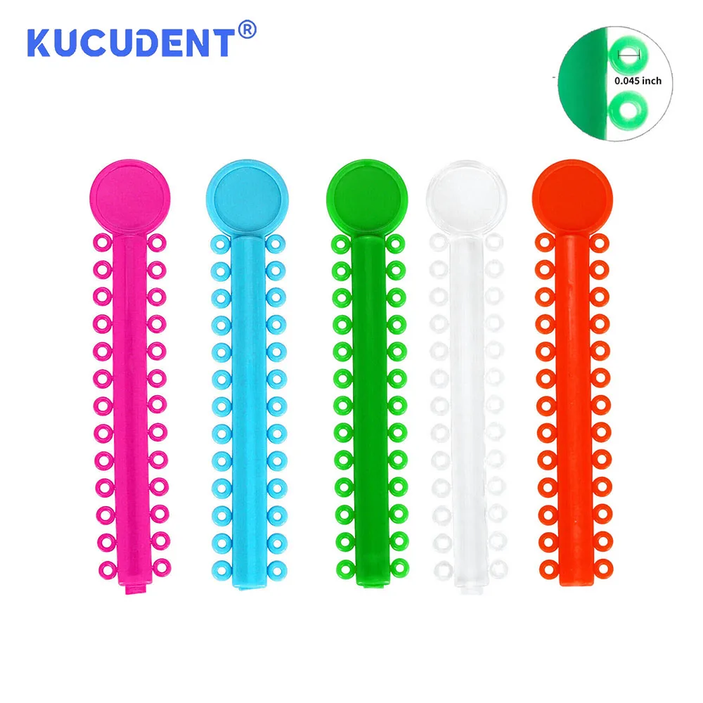 KUCUDENT 1040 Pcs Dental Orthodontic Ligature Ties Elastic Rubber Bands Braces For Teeth Dentistry Ligatures Materials 39 Colors