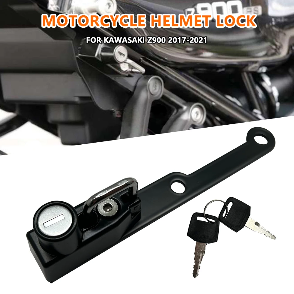

Fit For Kawasaki Z900 Z900RS Cafe Racer Helmet Lock Kit Motorcycle Helmets Security Anti-Theft Lock Rust-Proof Sturdy with 2 Key