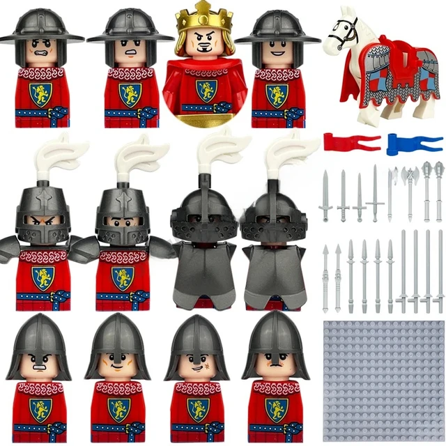 Ancient Roman medieval knights, soldiers, castles, royal guards, building blocks, mini dolls, humanoid dolls, toys and gifts. 4