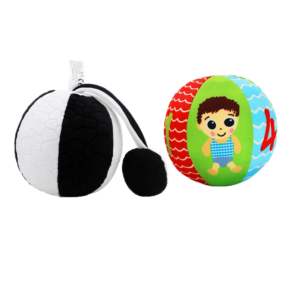 

10cm Colorful Vision Training Ball Toy Safe Grasping Hand Catch Educational Puzzle Baby Early Learning Play