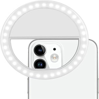 Selfie Light Ring Lights Clip on Phone Camera LED Light 3Level Adjustable Brightness Selfie Circle Light for iPhone iPad Android