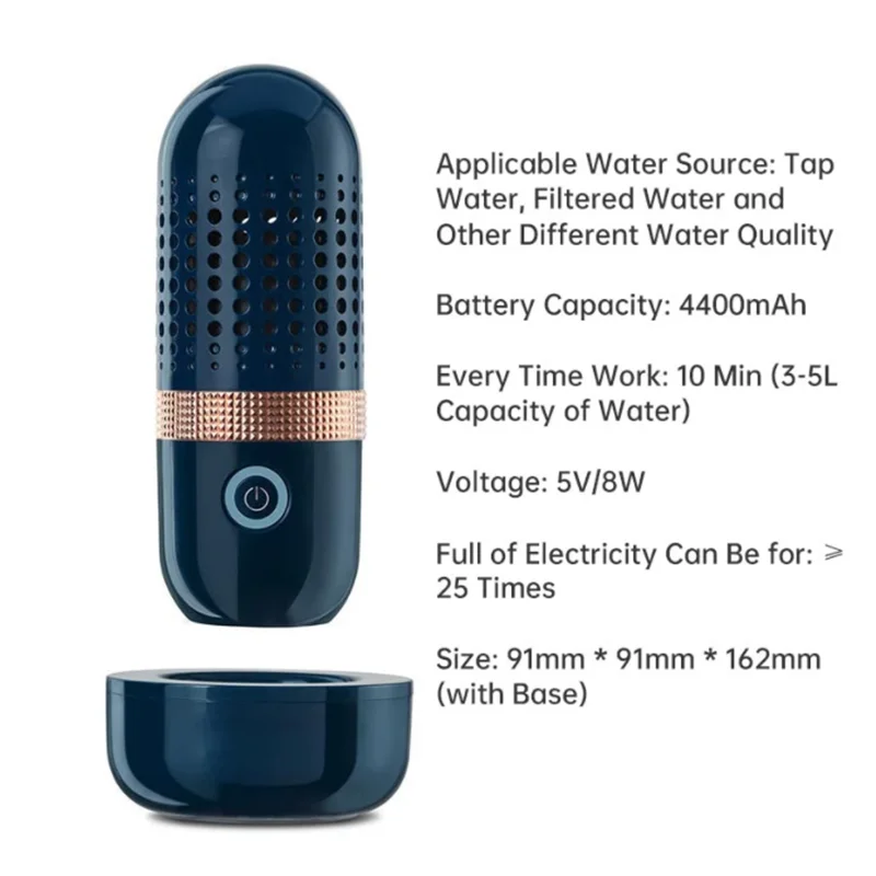 Rechargeable Capsule Shape Fruit Vegetable Washing Machine Protable Mini Wireless Food Purifier Home Pesticide Disinfection