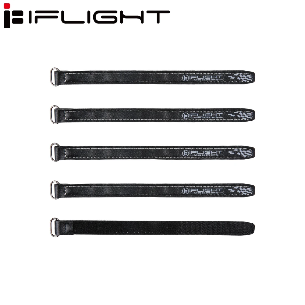 5pcs iFlight 15mm width 150mm 200mm 250mm 180mm length Microfiber PU Leather Battery Strap Non-slilp Belt W/ Iron buckle for FPV