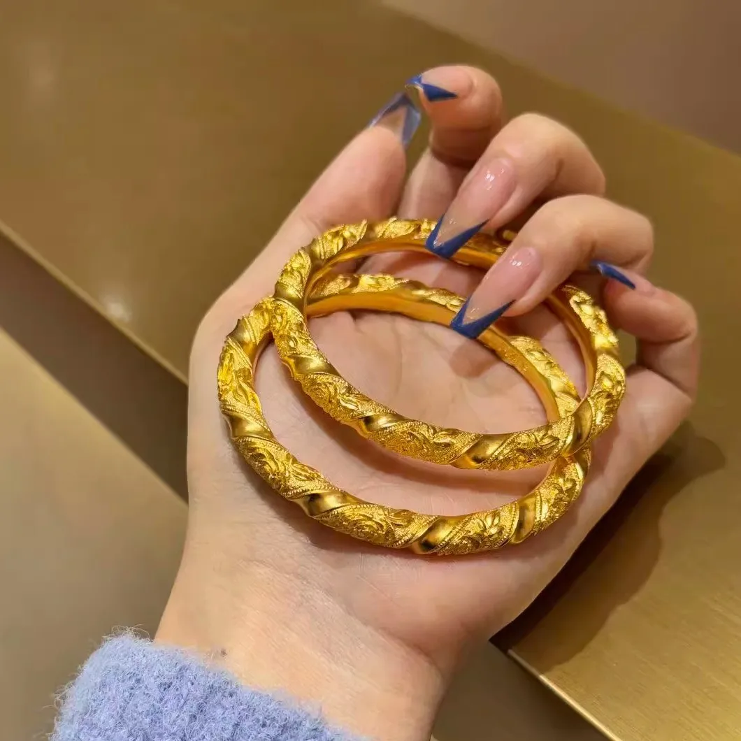 chinese-style-auspicious-golden-bangle-for-women-vintage-court-engraved-flower-pattern-solid-bracelet-bring-good-luck-wealth-ble