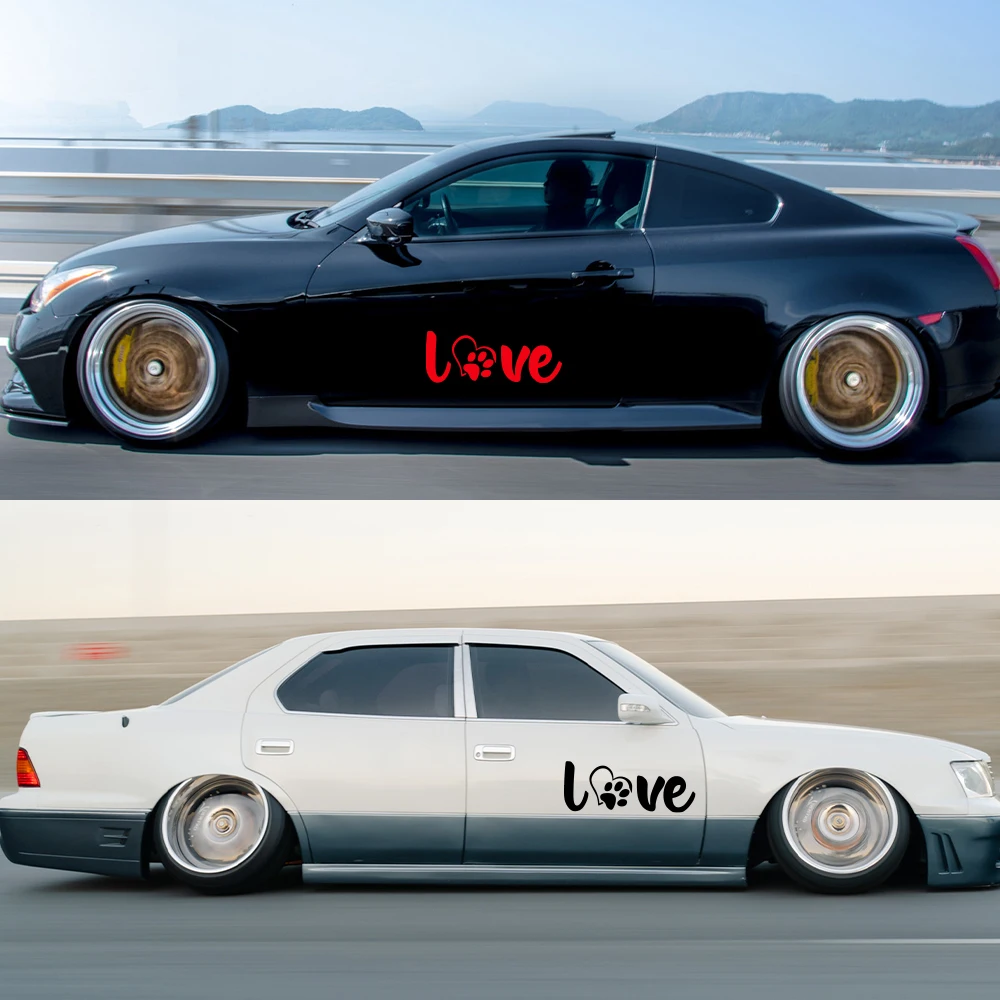 

Виниловая наклейка для автомобиля, грузовика, внедорожника, фургона, на окно, бампер, креативный дизайн с отпечатками лап собаки, графический декор, аксессуары