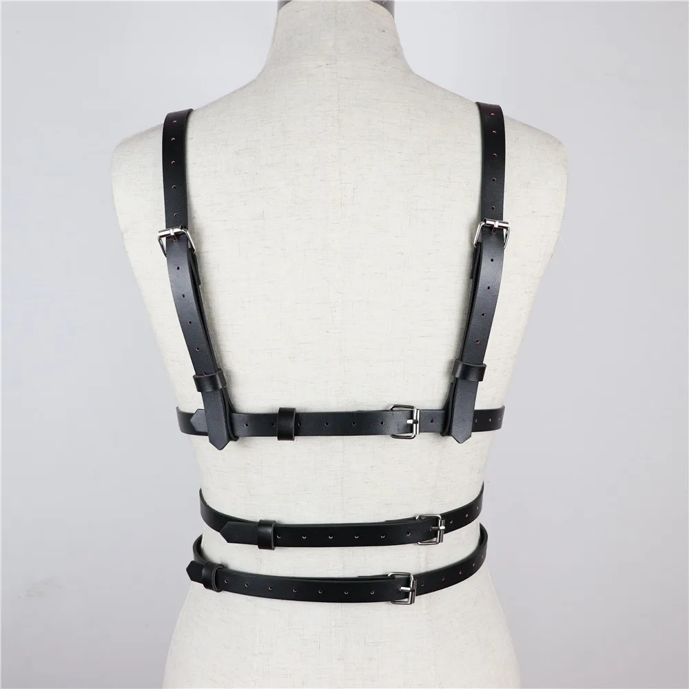 Fashion Harness belt Harness Corset Leather Lingerie Bondage Lingerie Body Harness Fetish Clothing Gothic Suspenders for Women
